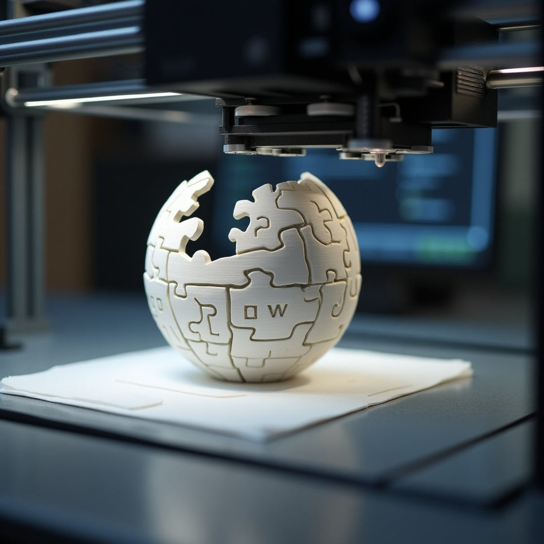 Quand Wikipédia devient tangible : impression 3D du logo iconique
