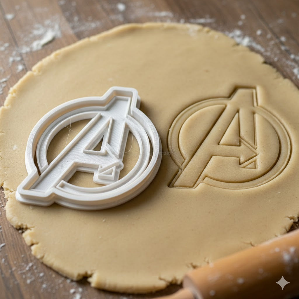 Emporte-pièce Avengers - Découpoir Logo Marvel pour Biscuits et Pâtisserie