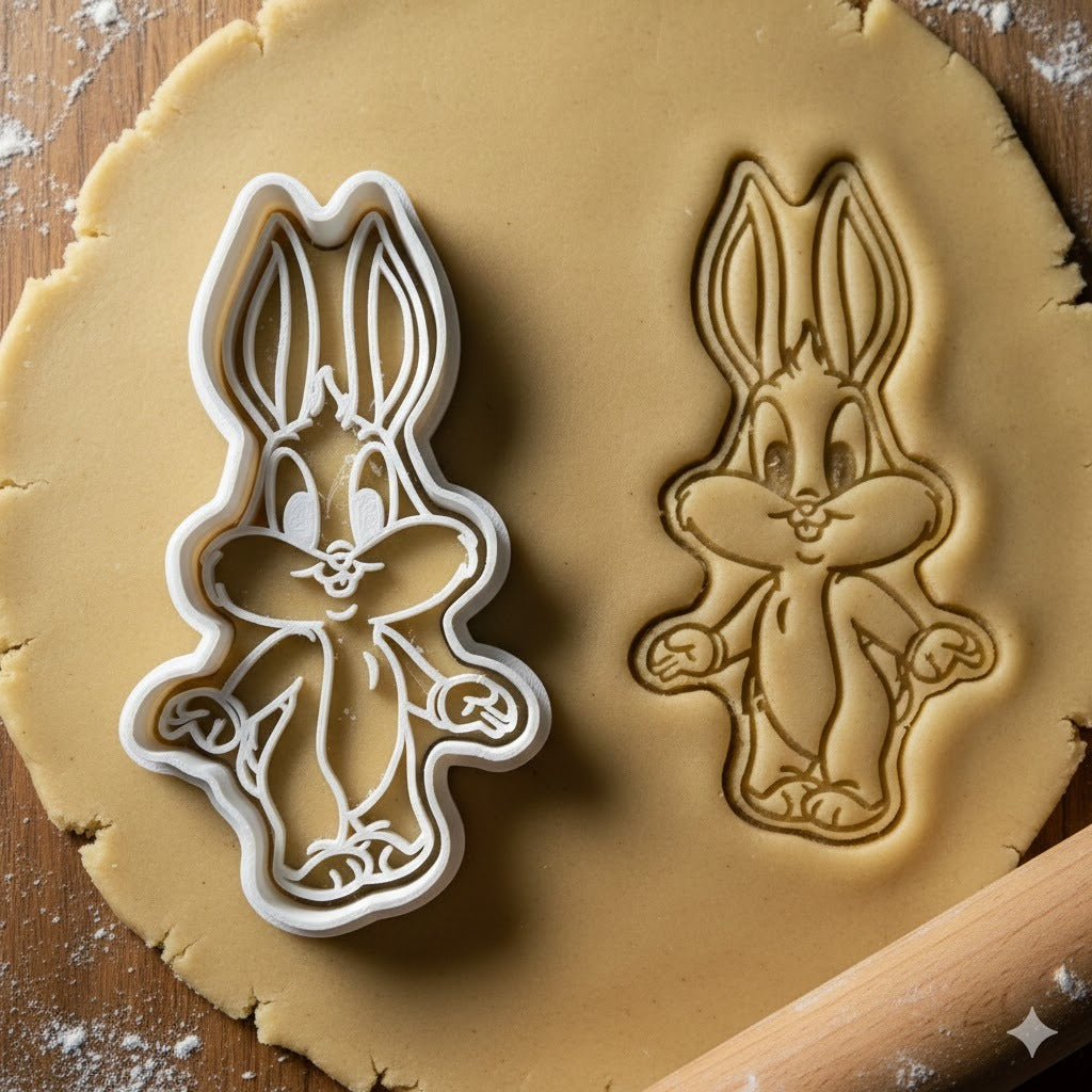 Emporte-Pièce Bugs Bunny Baby - Découpoir Lapin Cartoon pour Biscuits et Pâtisserie