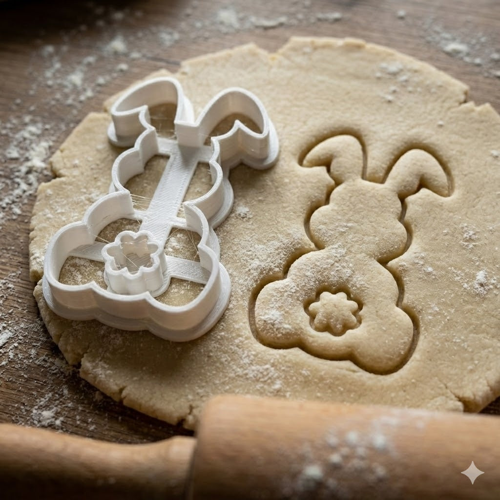 Emporte-pièce Lapin de Pâques avec Fleur