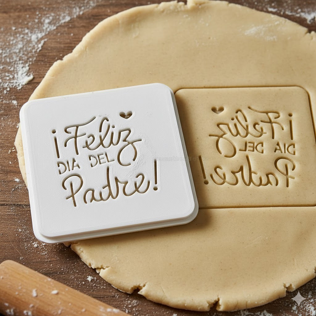 Emporte-Pièce Feliz Dia del Padre - Tampon Biscuit Fête des Pères