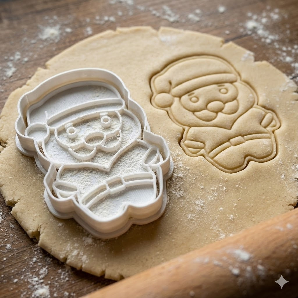 Emporte-pièce Père Noël - Découpoir Biscuit Noël en Forme de Santa Claus
