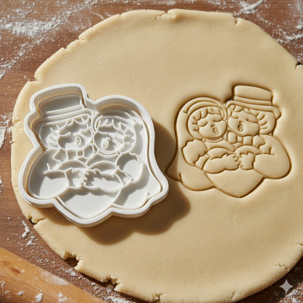 Emporte-Pièce Couple - Découpoir Pâtisserie Kawaii pour Biscuits Personnalisés