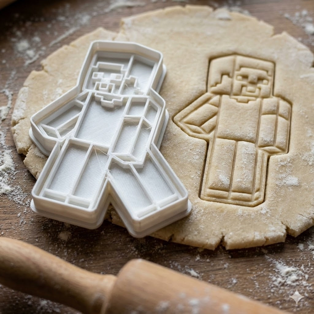 Emporte-Pièce Minecraft Steve - Découpoir Cookie Cutter Personnage Jeu Vidéo