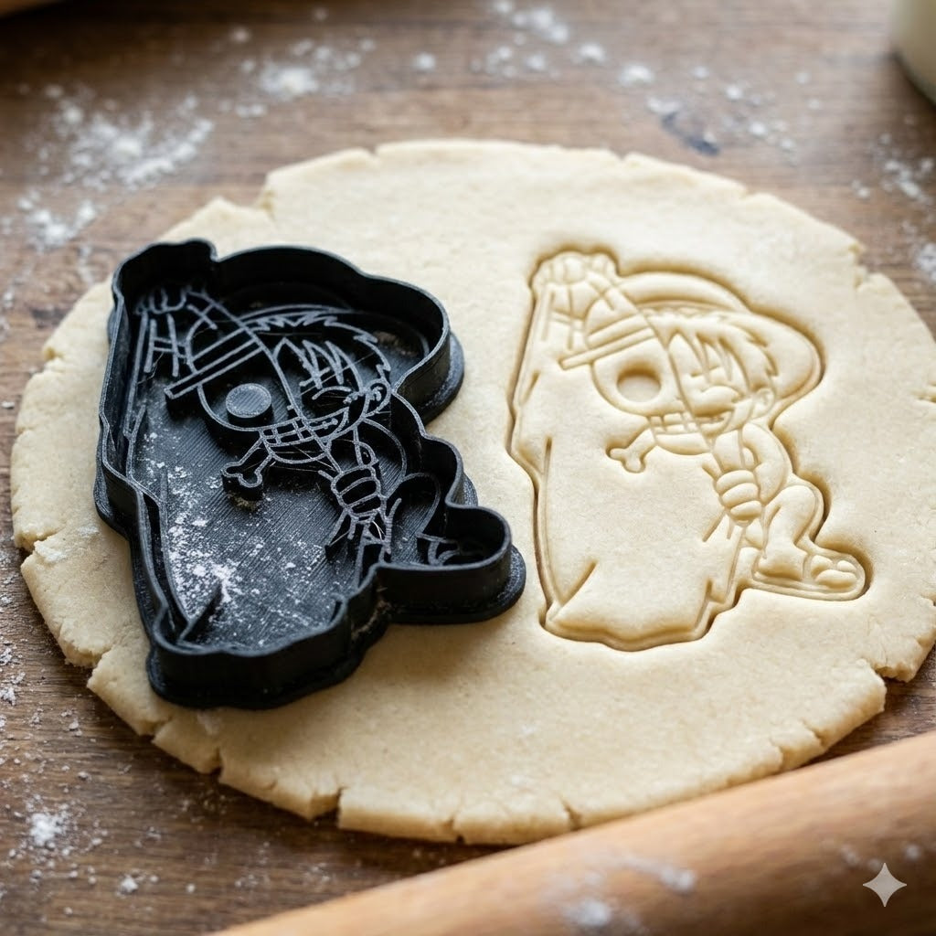 Emporte-pièce Luffy avec drapeau - One Piece