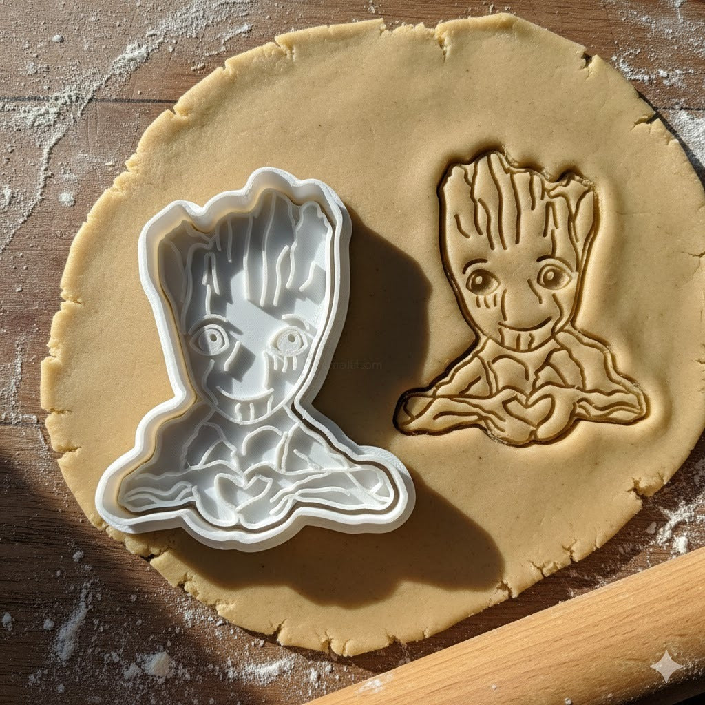 Emporte-Pièce Baby Groot - Découpoir Personnage Kawaii pour Biscuits et Pâtisserie