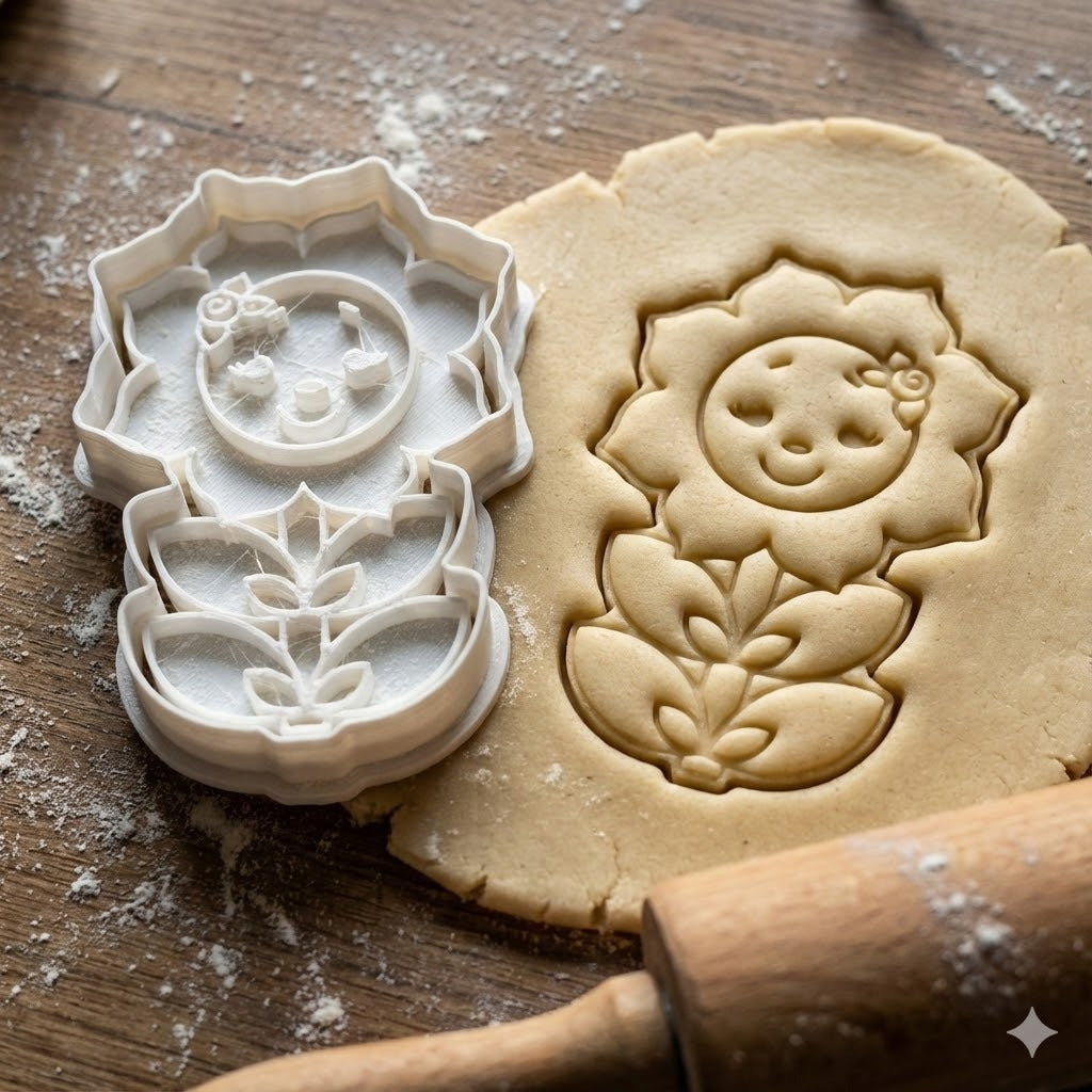 Emporte-pièce Fleur avec Visage