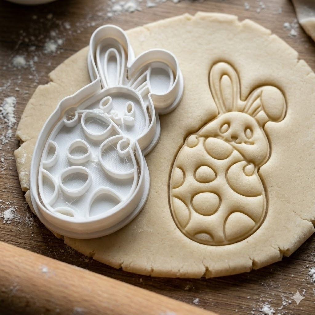Emporte-Pièce Lapin de Pâques avec Œuf - Découpoir Pâtisserie
