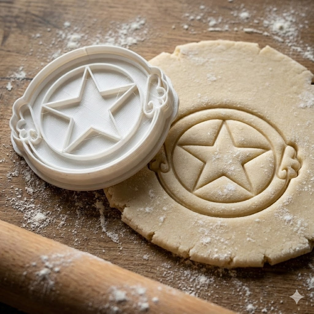 Emporte-pièce Captain America Bouclier Étoile - Cookie Cutter Pâtisserie