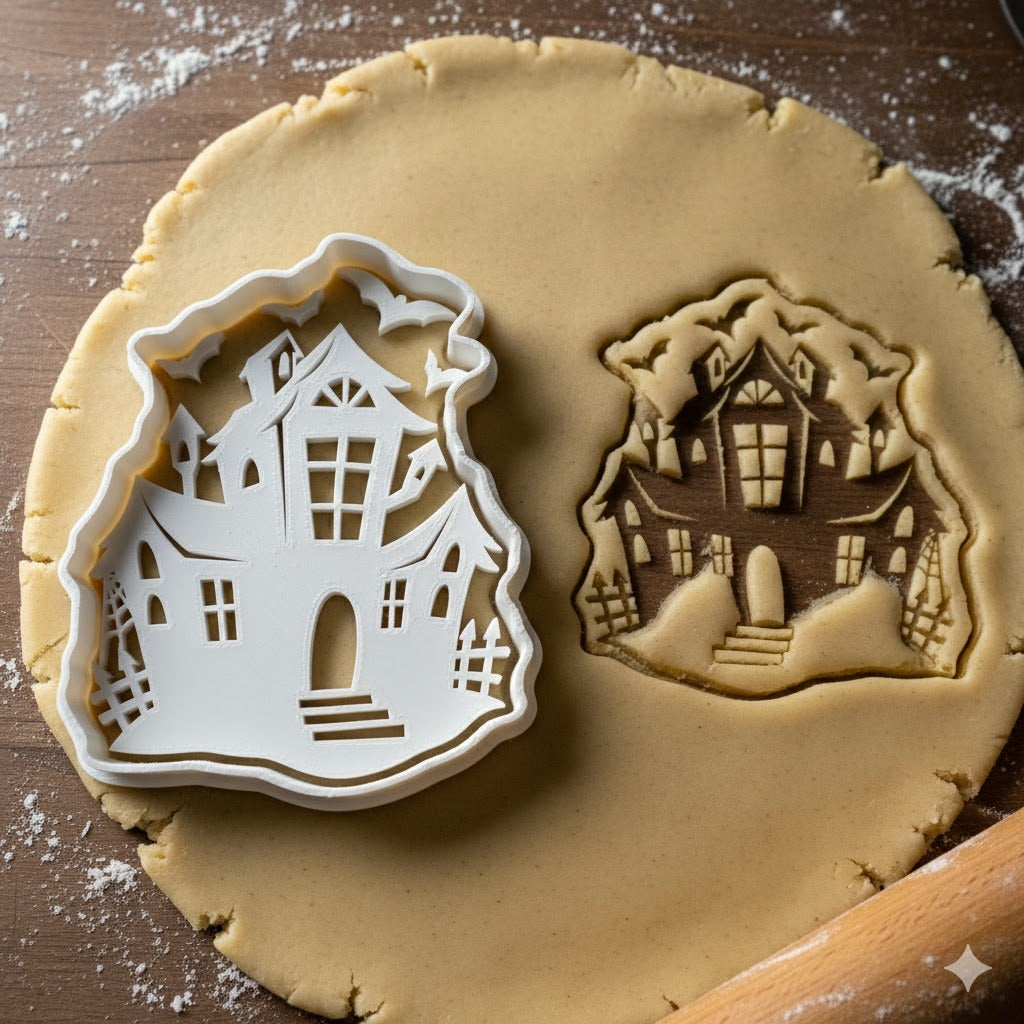 Emporte-pièce Maison Hantée Halloween - Découpoir Pâtisserie Biscuit