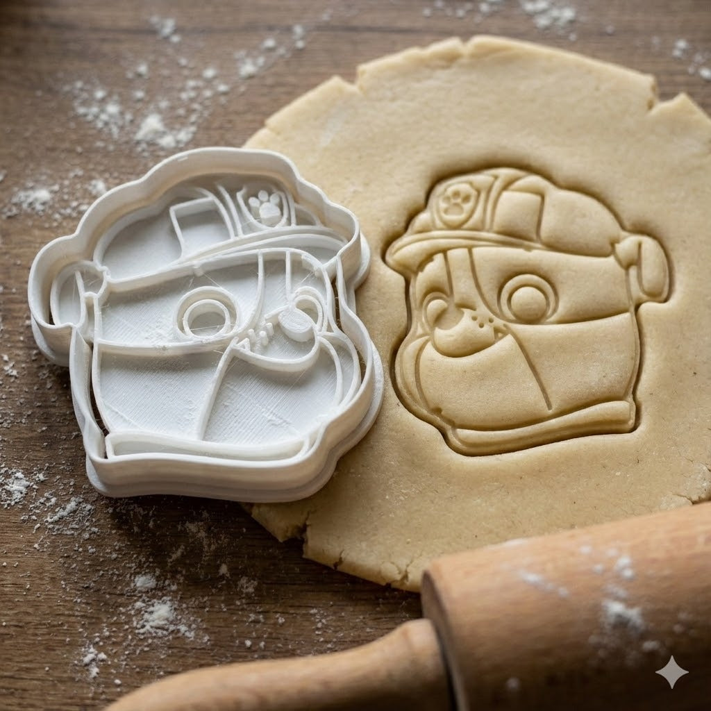 Emporte-Pièce Pat' Patrouille Rubble - Découpoir Chien Bulldozer pour Biscuits et Pâtisserie