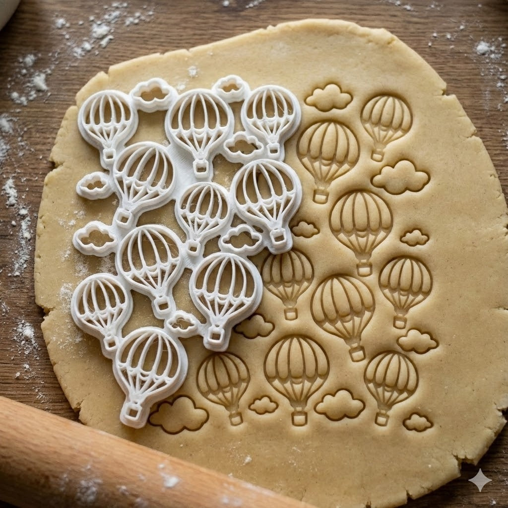 Emporte-Pièce Montgolfière - Découpoir Ballon à Air Chaud pour Biscuits et Pâtisserie