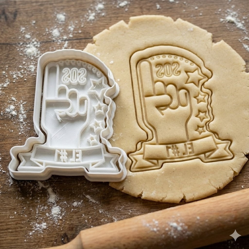 Emporte-pièce 202 SOS - Poing Levé Étoiles - Pâtisserie Créative