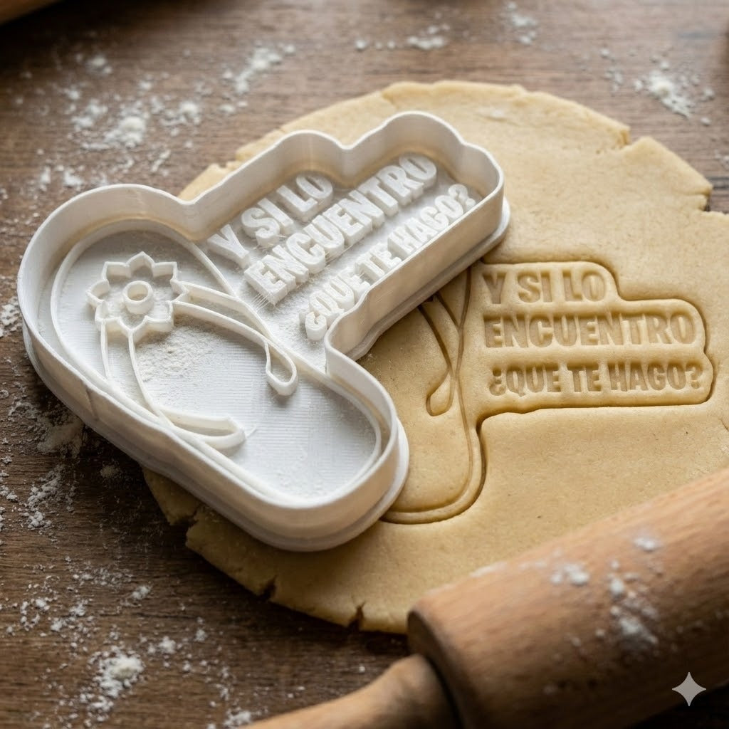 Emporte-pièce Chancla Y Si Lo Encuentro Que Te Hago - Découpoir Pâtisserie