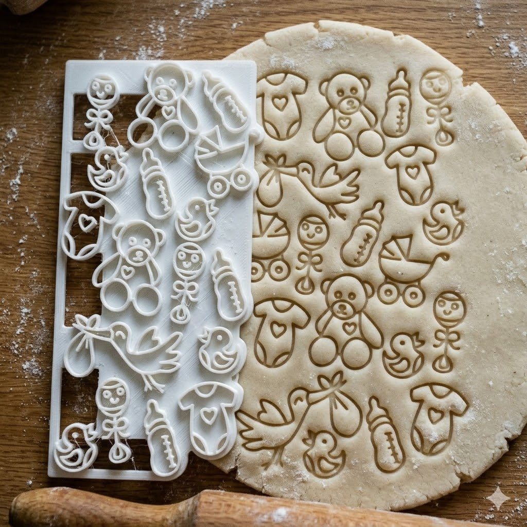 Tampon Relief Bébé Staff - Emporte-Pièce Professionnel pour Pâtisserie