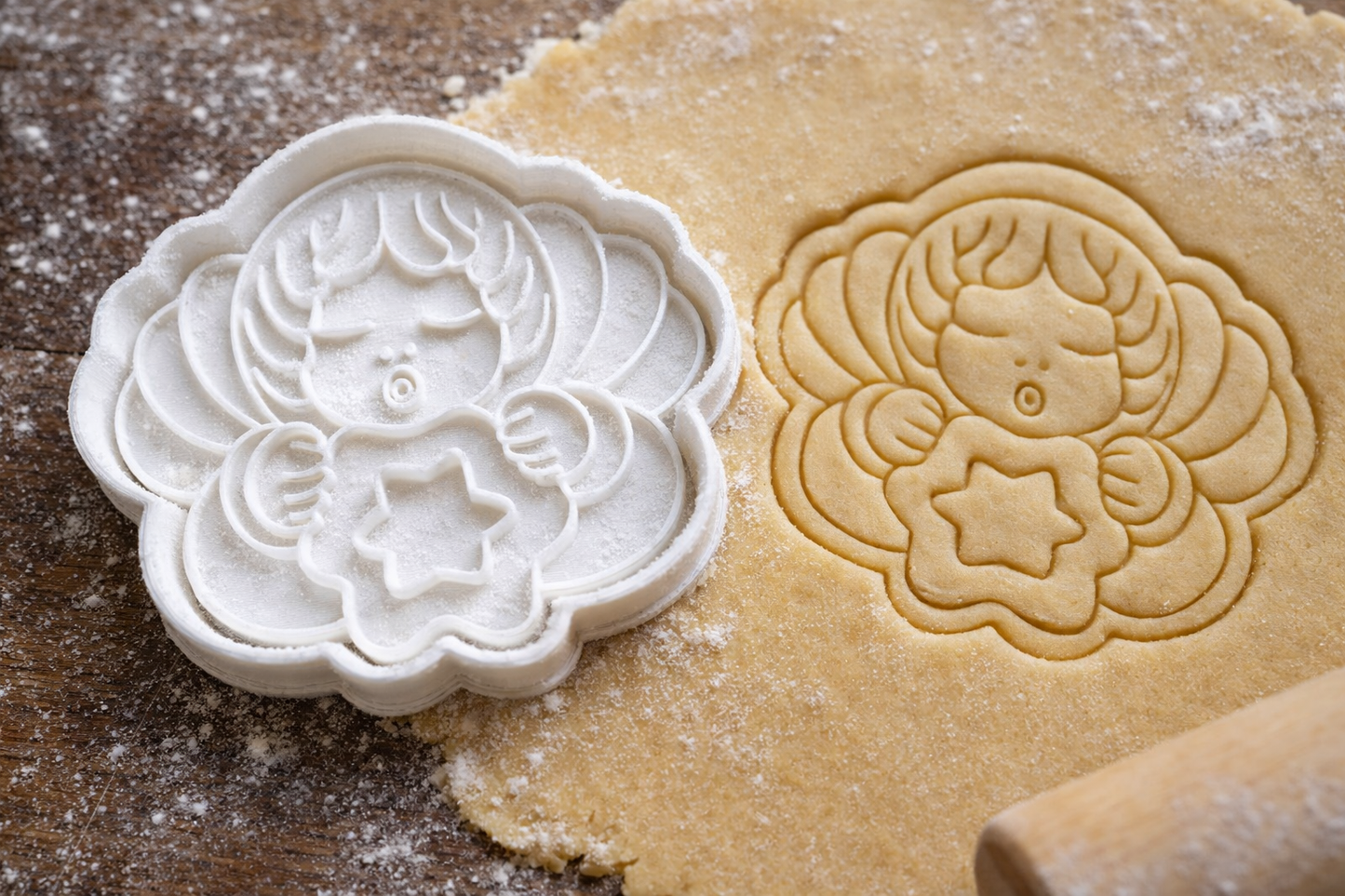 Emporte-pièce Ange Bébé avec Étoile - Découpoir Pâtisserie