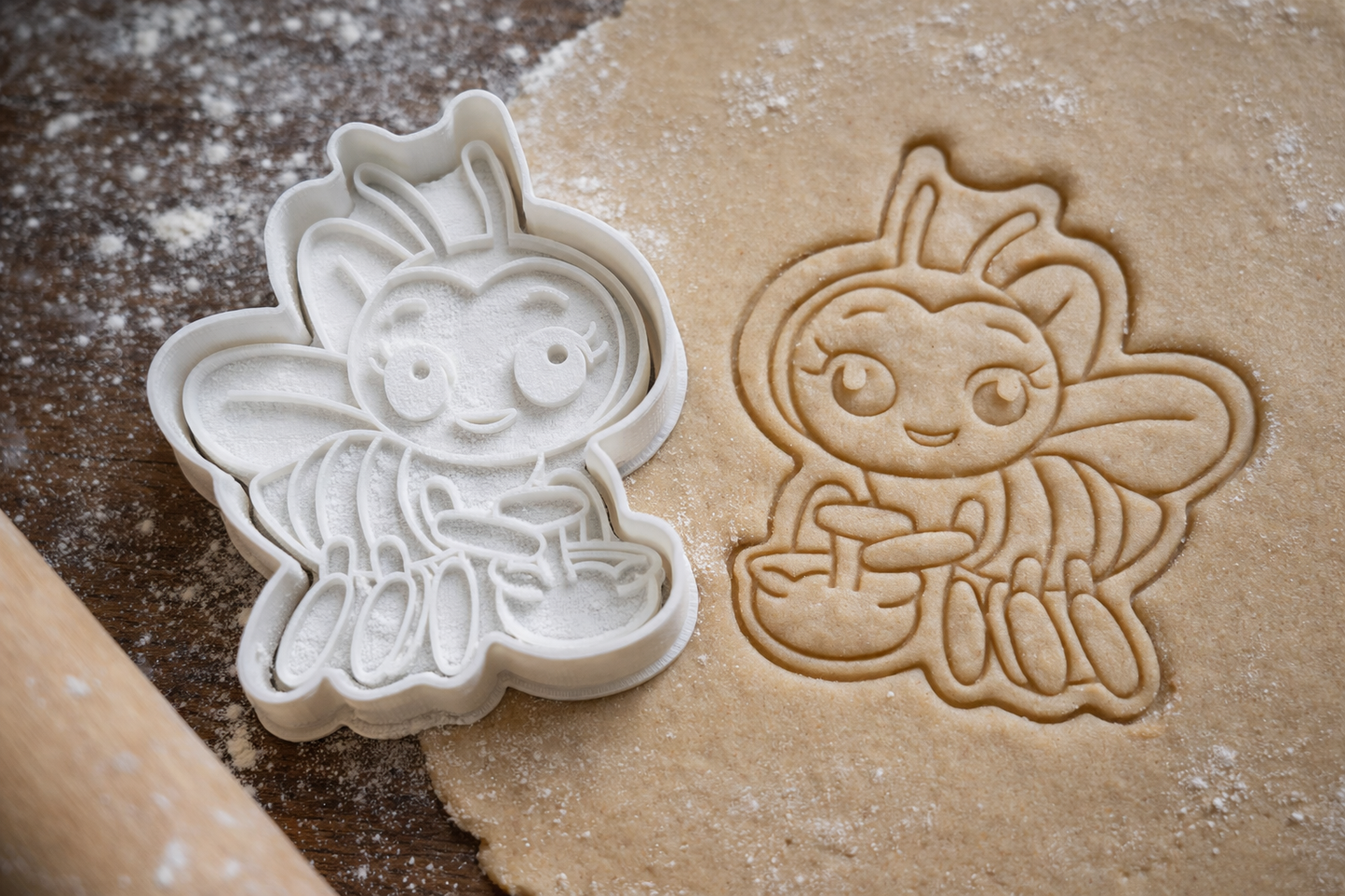 Emporte-pièce Abeille Kawaii avec Pot de Miel - Pâtisserie et Biscuits