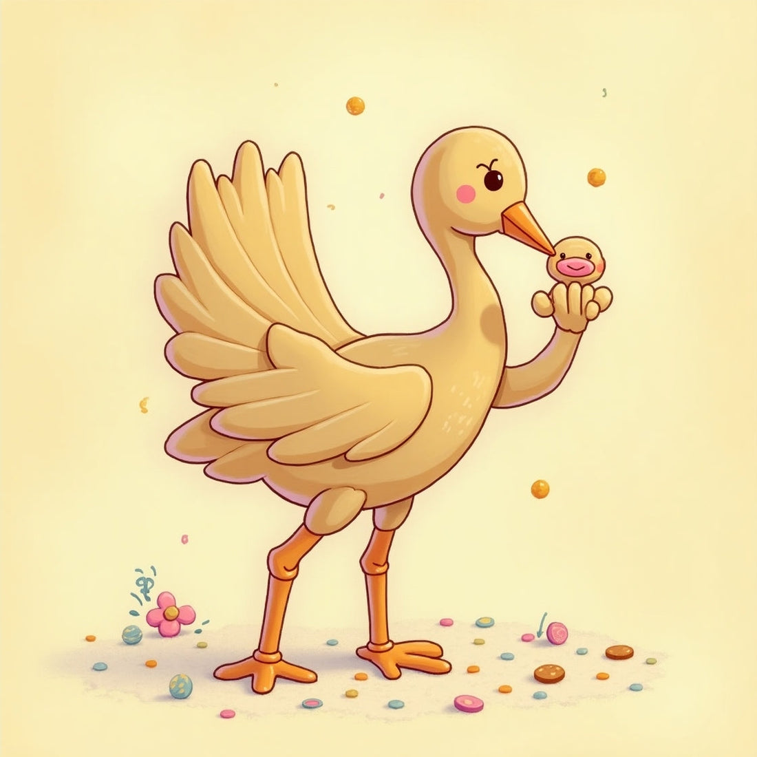 Succombez au charme de l'emporte-pièce cigogne avec bébé