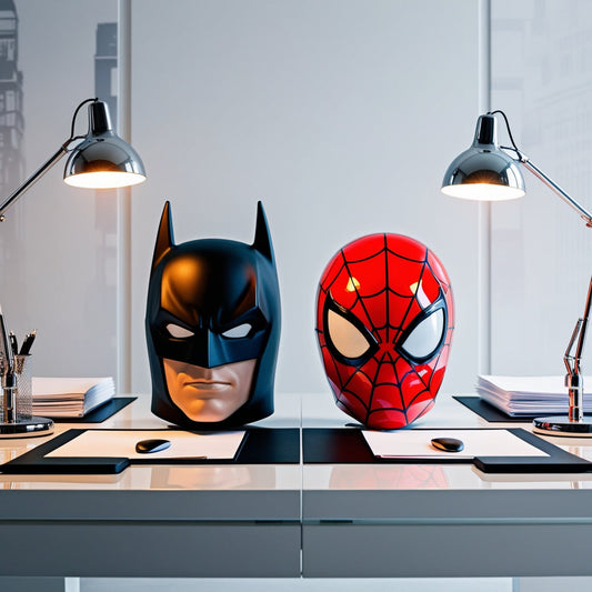 Héros au quotidien: les supports casques Batman et Spiderman pour un setup unique et organisé