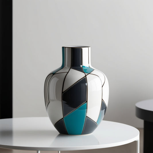 Vase à motif géométrique