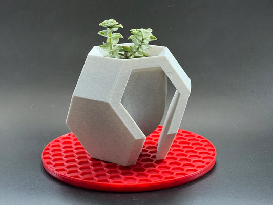 Pot de plante en octaèdre tronqué