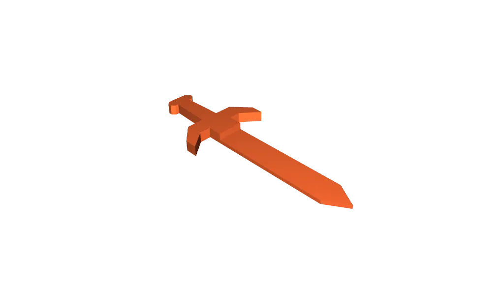 Marque-page épée low poly