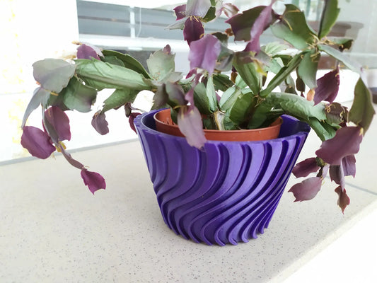 Pot de plante en spirale