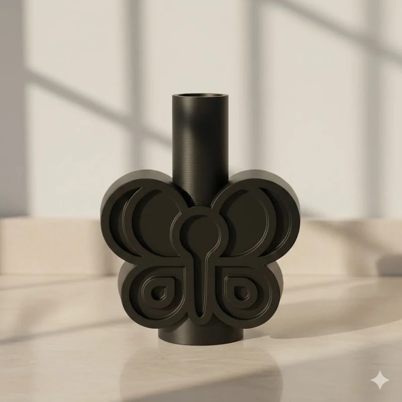 Vase, pot décoratif – Design Papillon Noir