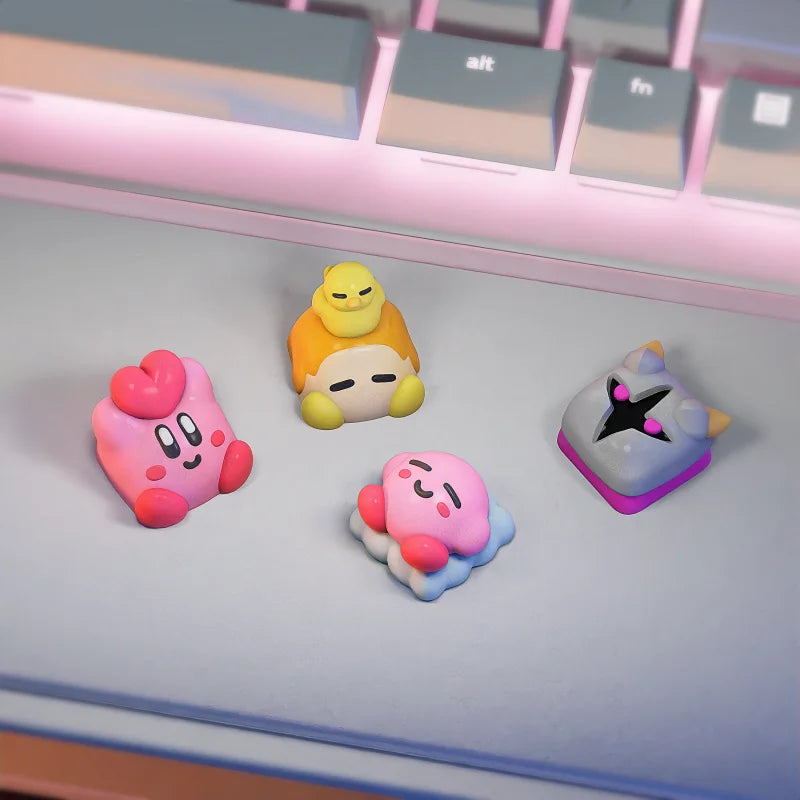 Keycaps Kirby pour Clavier Mécanique - PolyPrestige3D