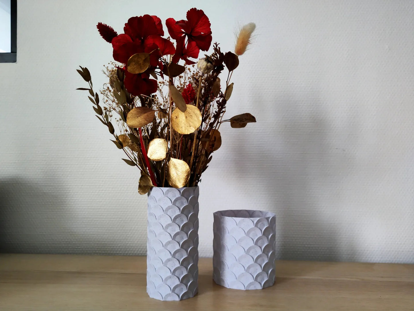 Vase & Jardinière "Écailles de Poisson"