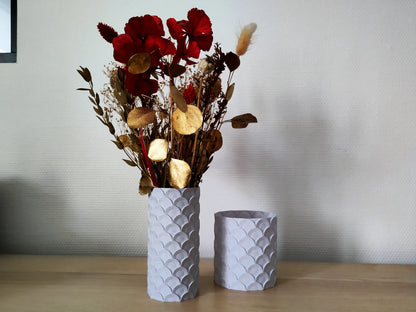 Vase & Jardinière "Écailles de Poisson"