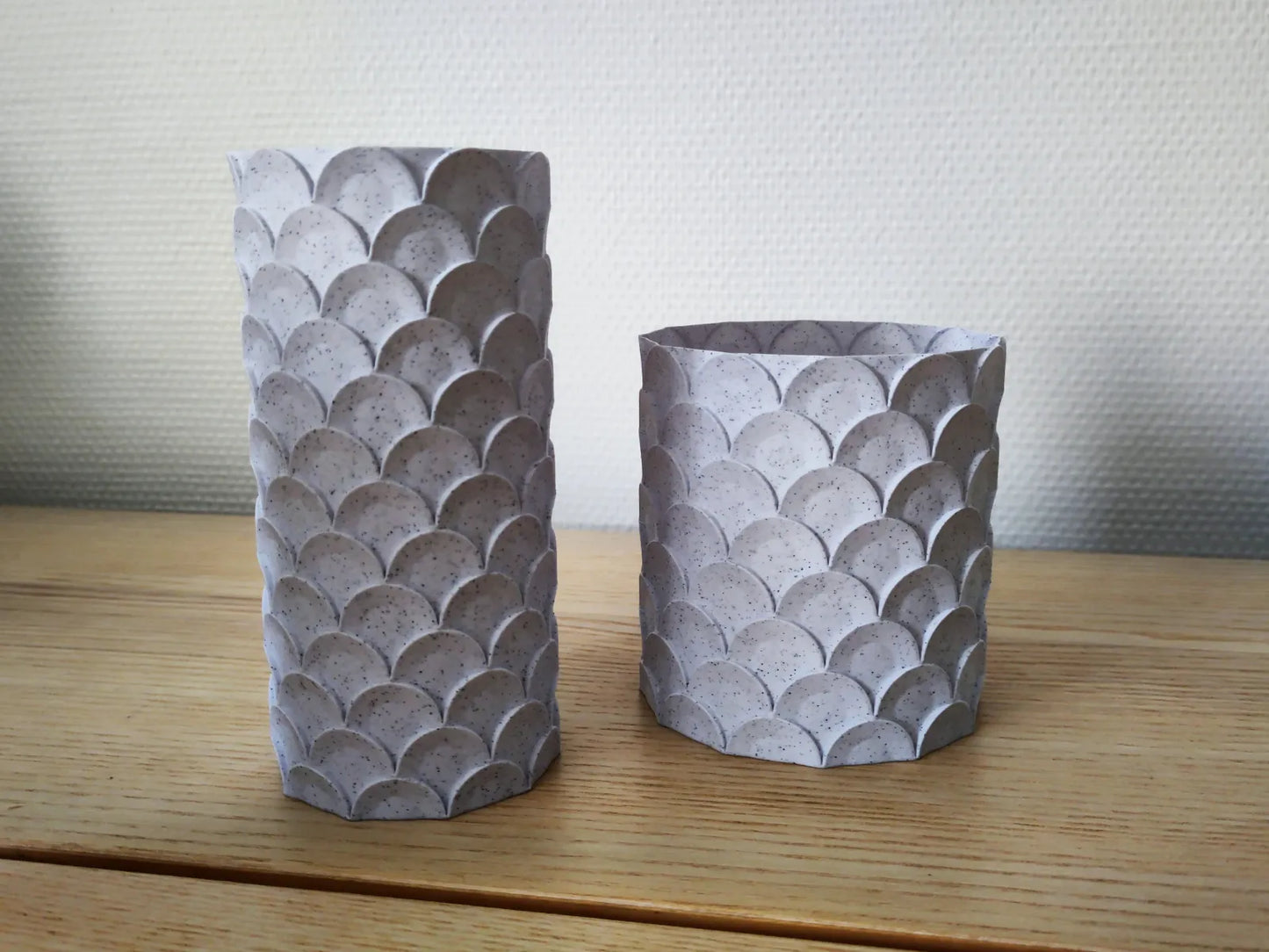 Vase & Jardinière "Écailles de Poisson"