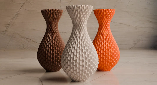 vase avec motif rectangulaire