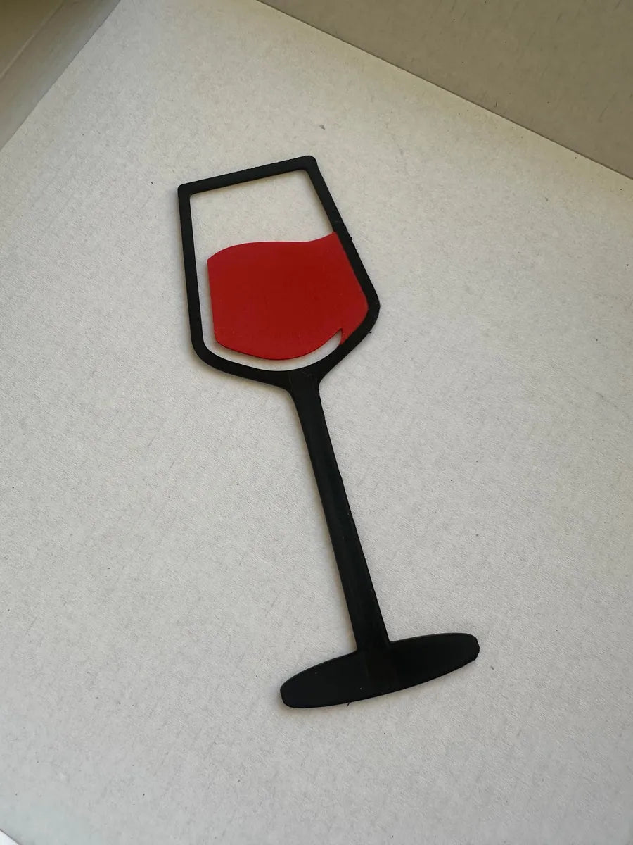 Marque-page en verre à vin
