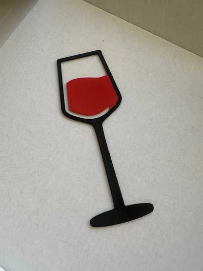 Marque-page en verre à vin