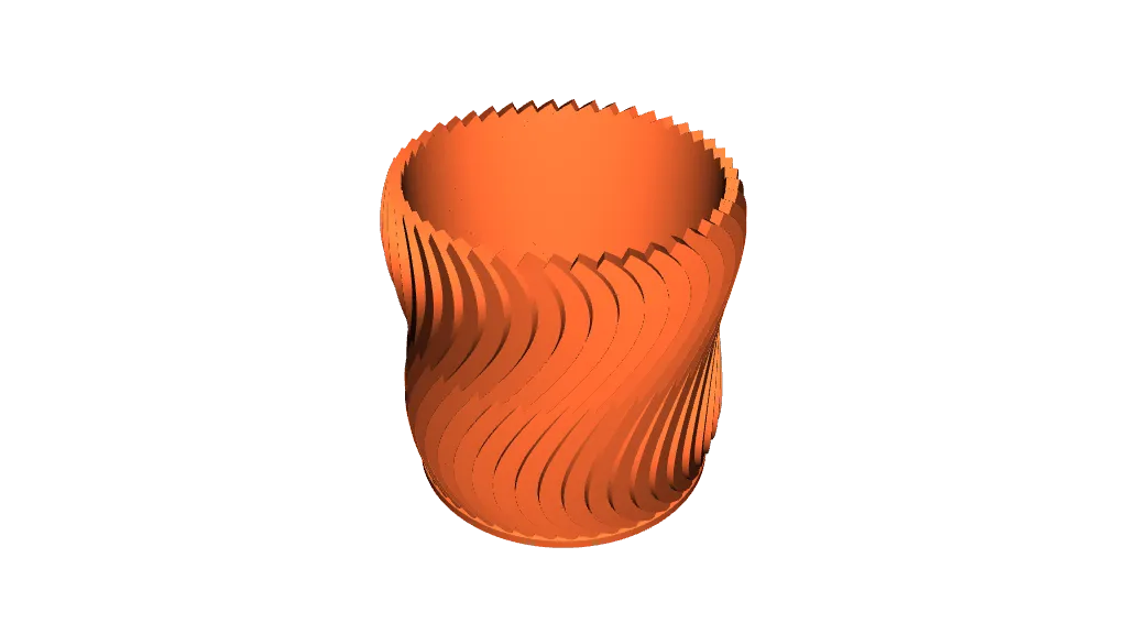 Pot de fleurs design "turbine wheeler"