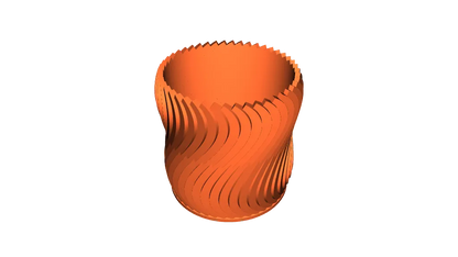 Pot de fleurs design "turbine wheeler"