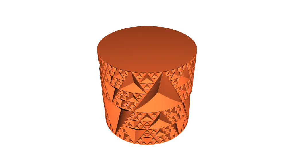 Pot de plante fractal en triangle infini - jardinière design vase