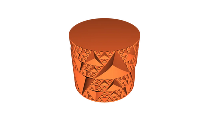 Pot de plante fractal en triangle infini - jardinière design vase