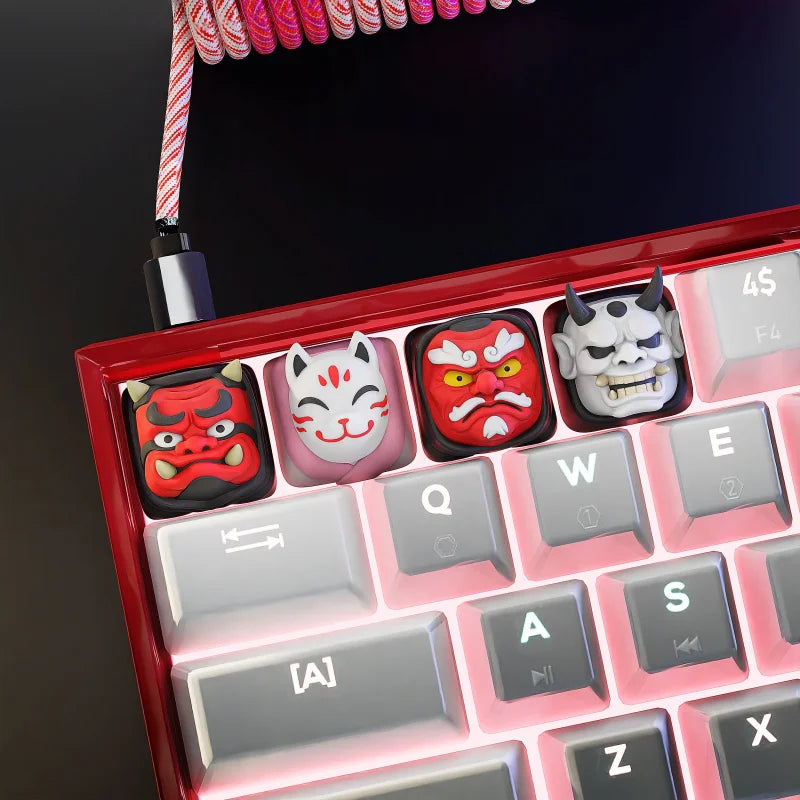 Masques Japonais Keycaps Clavier Mécanique