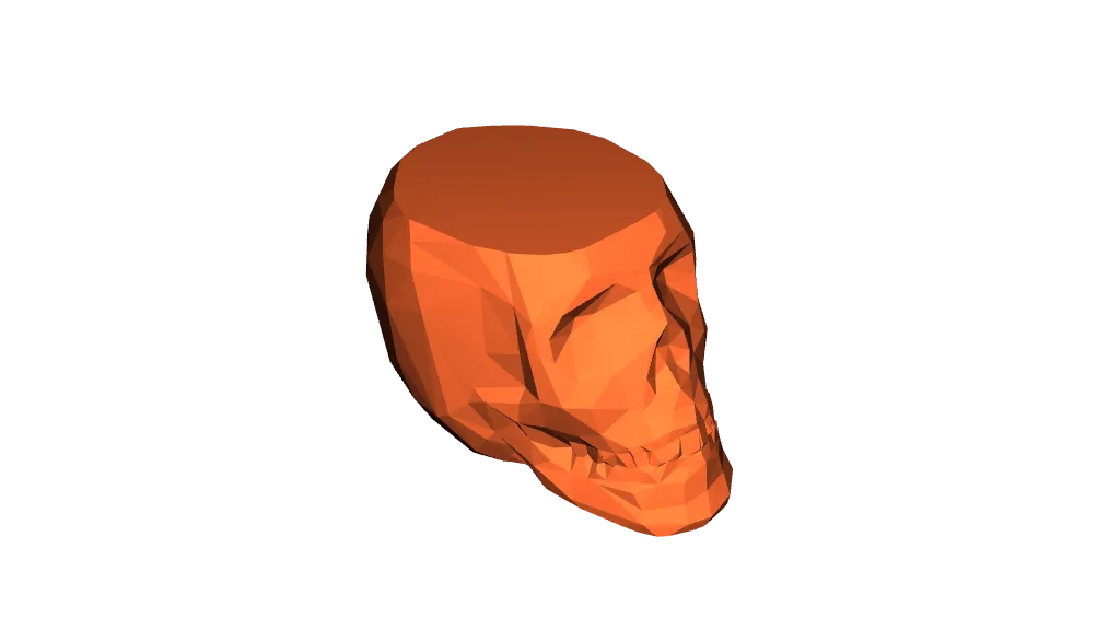 Vase Crâne Low-Poly