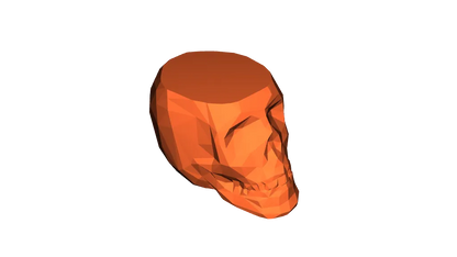 Vase Crâne Low-Poly