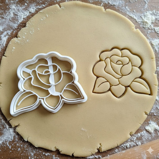 Emporte-pièce Rose avec Feuilles