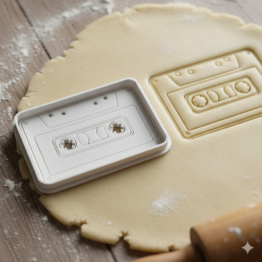 Emporte-Pièce Cassette Audio Rétro - Découpoir Pâtisserie Vintage