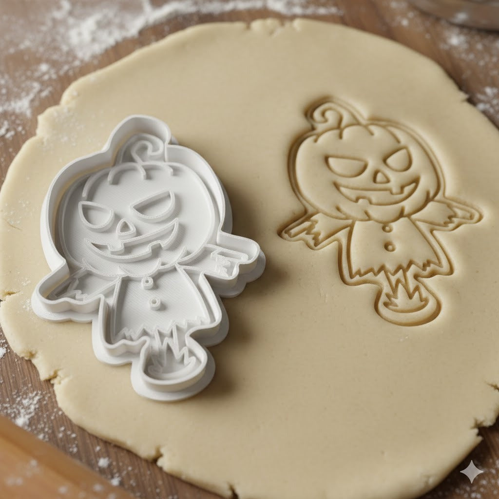 Emporte-pièce Épouvantail Citrouille Halloween - Découpoir Biscuit Pâtisserie