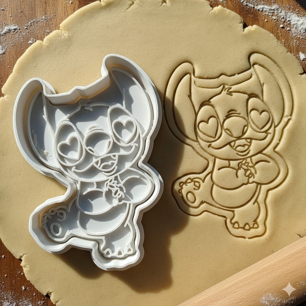 Emporte-pièce Stitch Amoureux - Découpoir Pâtisserie Disney