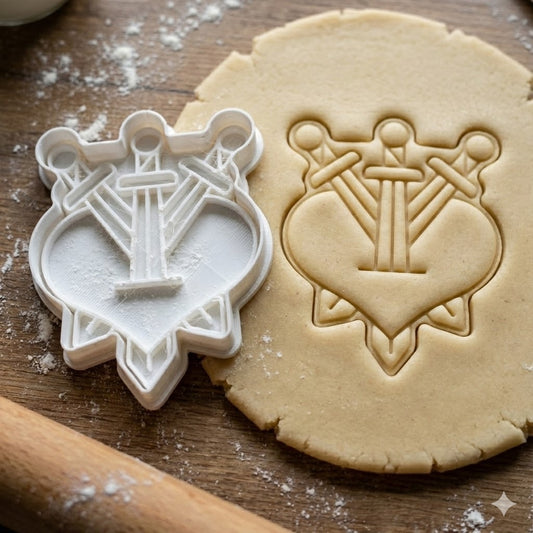 Emporte-Pièce Trois d'Épées - Three of Swords Cookie Cutter