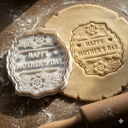 Emporte-pièce Happy Mother's Day avec Fleurs