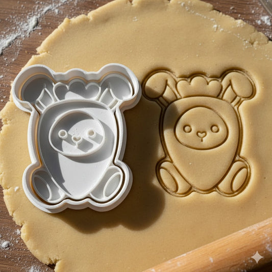 Emporte-Pièce Lapin Kawaii Costume Carotte - Cookie Cutter Pâtisserie