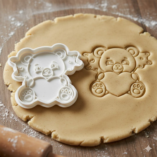Emporte-pièce Ourson avec Cœur - Découpoir Biscuit Teddy Bear